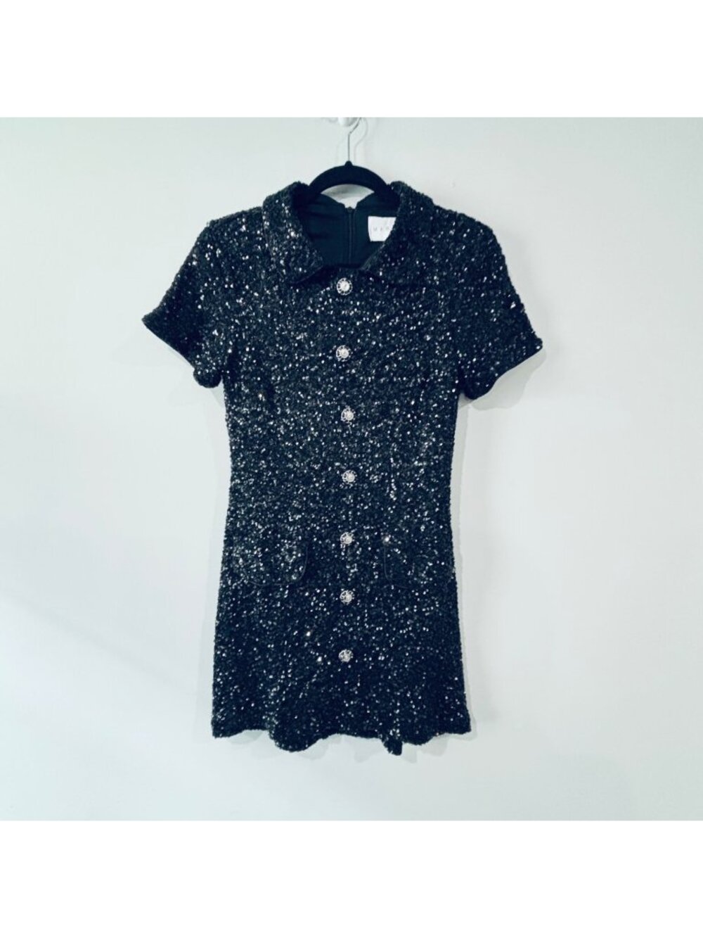Mable Black Sequin Dress Size S